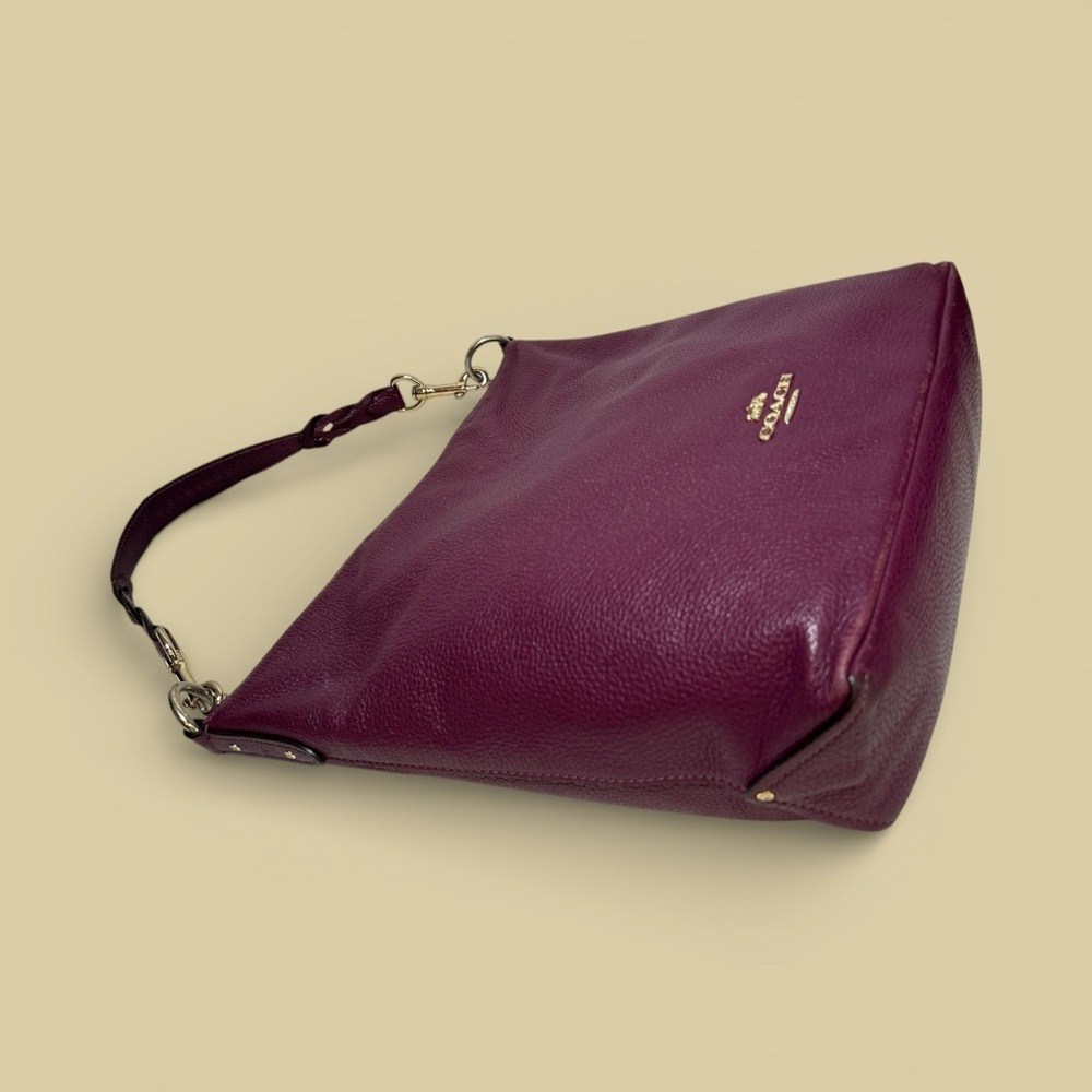 Coach  Abbey maroon Leather Shoulder Bag - Picture 3 of 12